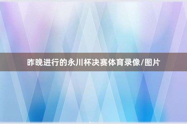 昨晚进行的永川杯决赛体育录像/图片