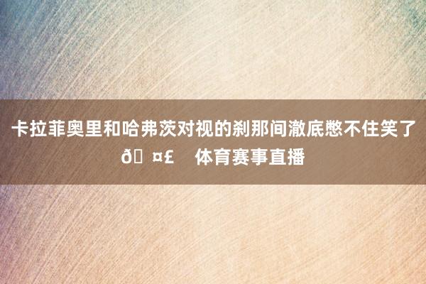 卡拉菲奥里和哈弗茨对视的刹那间澈底憋不住笑了🤣    体育赛事直播