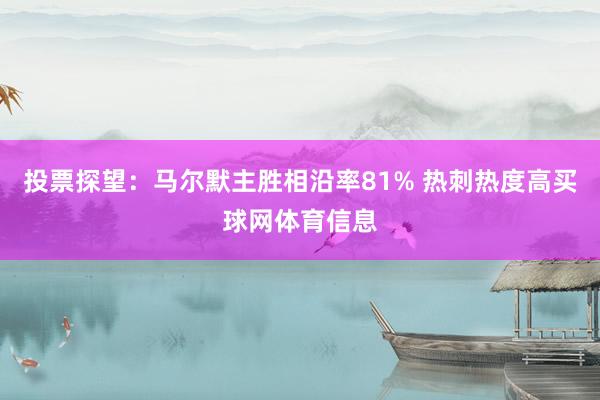 投票探望：马尔默主胜相沿率81% 热刺热度高买球网体育信息
