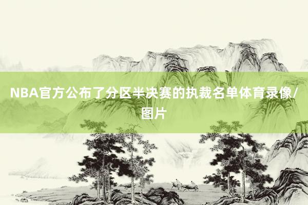 NBA官方公布了分区半决赛的执裁名单体育录像/图片