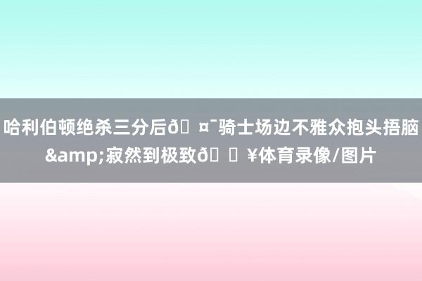 哈利伯顿绝杀三分后🤯骑士场边不雅众抱头捂脑&寂然到极致😥体育录像/图片