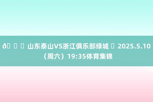 🆚山东泰山VS浙江俱乐部绿城 ⏰2025.5.10（周六）19:35体育集锦