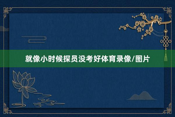 就像小时候探员没考好体育录像/图片