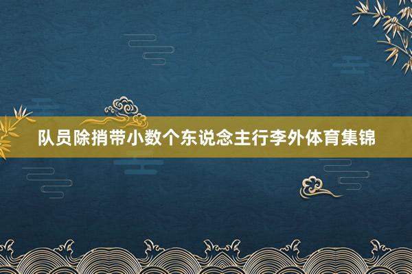 队员除捎带小数个东说念主行李外体育集锦