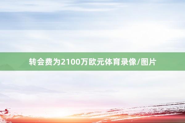 转会费为2100万欧元体育录像/图片