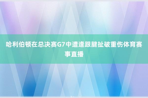 哈利伯顿在总决赛G7中遭逢跟腱扯破重伤体育赛事直播