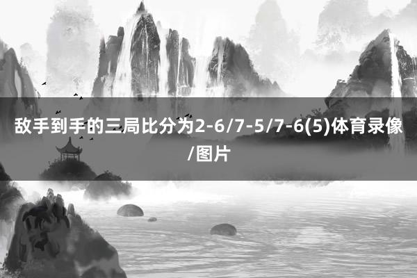 敌手到手的三局比分为2-6/7-5/7-6(5)体育录像/图片