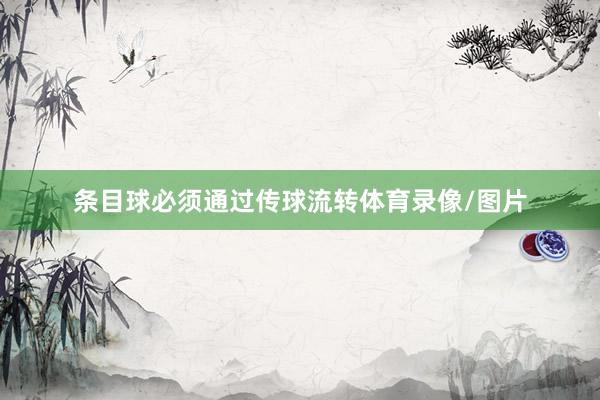 条目球必须通过传球流转体育录像/图片