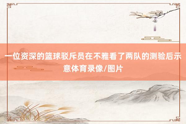 一位资深的篮球驳斥员在不雅看了两队的测验后示意体育录像/图片