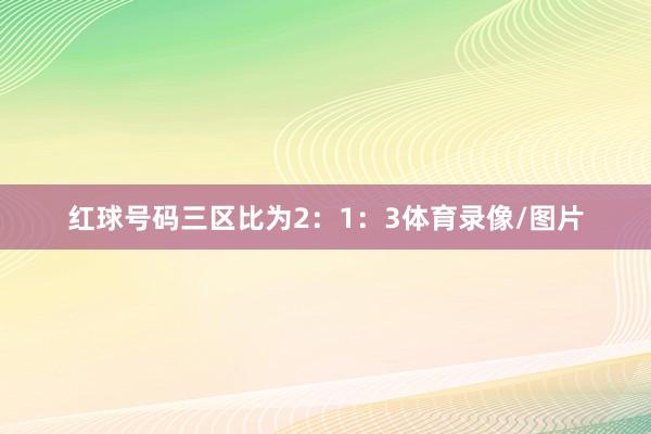 红球号码三区比为2：1：3体育录像/图片