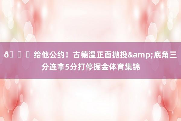 👏给他公约！古德温正面抛投&底角三分连拿5分打停掘金体育集锦