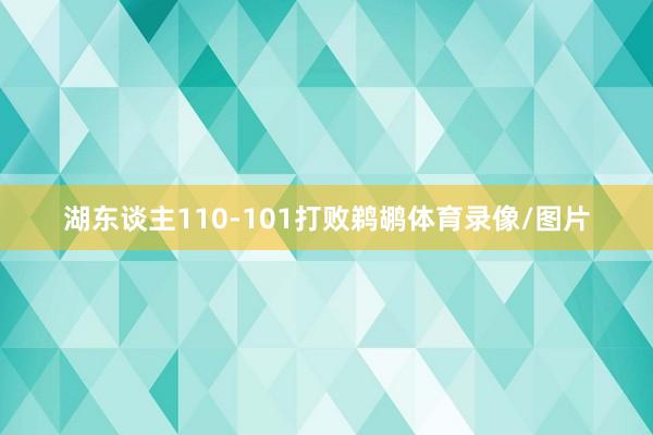 湖东谈主110-101打败鹈鹕体育录像/图片