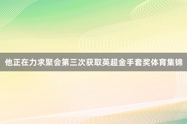 他正在力求聚会第三次获取英超金手套奖体育集锦