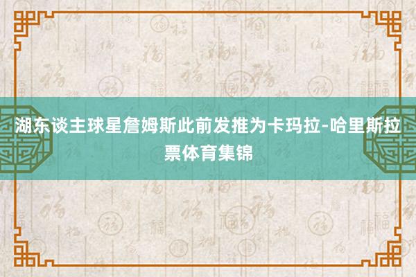 湖东谈主球星詹姆斯此前发推为卡玛拉-哈里斯拉票体育集锦