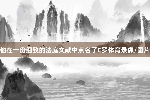 他在一份细致的法庭文献中点名了C罗体育录像/图片